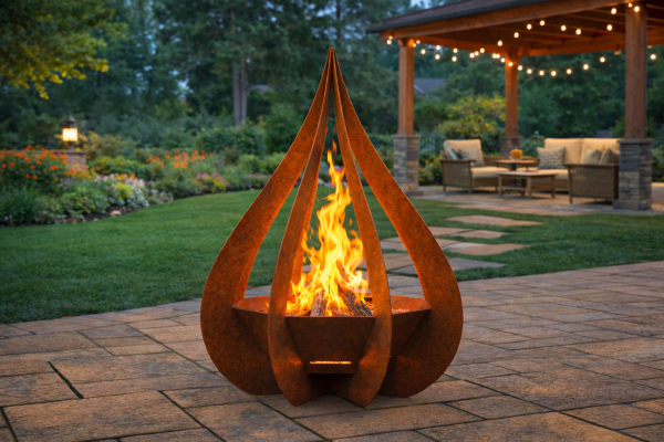 ULG-FPT-005 - Flowerbudfirepit Corten 2