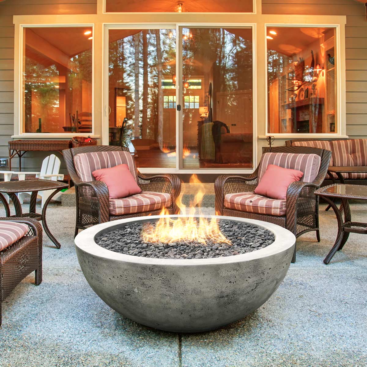 ULG-FPT-007 - Moderno 4 Firebowl Pewter